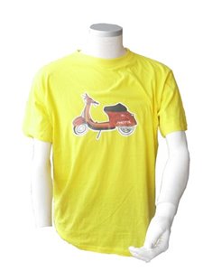 Kurzarm Baumwolle mit Seide gelbe Vespa