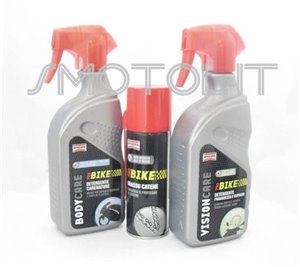 Reinigung und Pflege-Kits für Motorräder Arexon und Grease Spray Tradurre