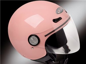 Demijet zugelassenen Helm mit Visier JFM 418 Rosa