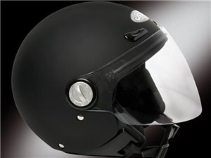Casco demijet omologato JFM 418 con visiera Nero G