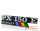 Targhetta per cofano laterale VESPA "PX 150 E Elestart" arcobaleno