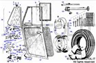 Tavola esploso ricambi porta cabina Ape 601