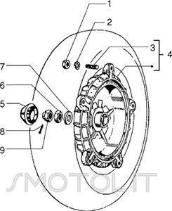 tavola esplosi ricambi motore Vespa Px 125