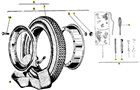 tavola esplosi ricambi telaio Vespa Px 125