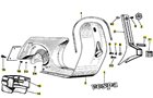 tavola esplosi ricambi telaio Vespa Px 125