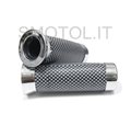 Rms Manopole nere con inserti cromati CUSTOM CARBON per Vespa MOTO SCOOTER