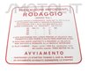 Adesivo "Rodaggio" di colore rosso per i 2000 Km per VESPA 