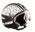 Helmo Casco demijet leggero omologato Helmo STELLE & STRISCE colore NERO visiera Aeronautica