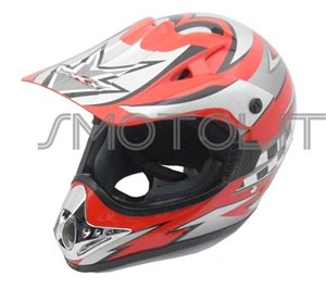 Integralhelm Motocross Enduro zugelassen Red