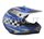 Integralhelm Motocross Enduro zugelassen Blau gedruckten