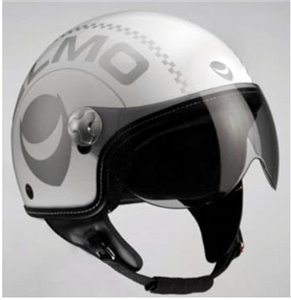 Demijet zugelassenen Helm Licht Helmo OMEN Weiß und Grau Hats Air Force