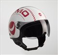 Helmo Casco demijet leggero omologato HELMO OMEN colore Bianco e Rosso con visiera Aeronautica