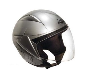 Demijet zugelassenen Helm mit Visier und Mivida Tribe Grey Metallic Tradurre