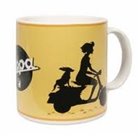 Tazza colore giallo con Vespa per il thè caffè o latte