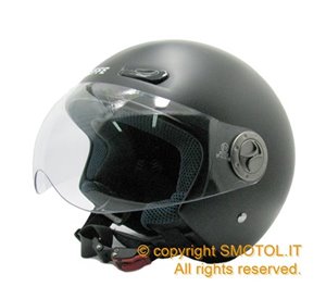 Demijet zugelassenen Helm Licht Dieffe 300 MATT SCHWARZ