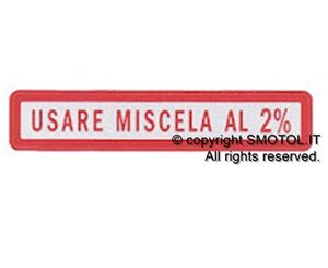 Sticker "Mit 2% Mischung", rot für VBA Vespa VNB 125 150 [Copy]
