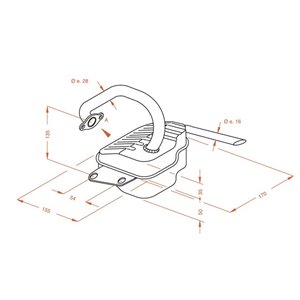 Auspuff für Vespa PX 125 150 ursprünglichen Modell SITE [Copy]