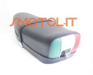 Sella lunga Nera Tricolore per Vespa 50 125 ET3