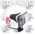 CGM Demijet zugelassenen Helm für Baby DEVIL Visor Farbe pearl white mit Visier geformten Tradurre