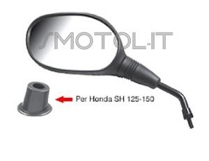 Spiegel links MBK YAMAHA HONDA schwarzes Oval
