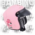 CGM DEVIL zugelassenen Helm demijet für baby pink mit Deckel