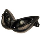 Fanale anteriore maschera CARBON LOOK con faro alogeno + LED AEROX NITRO