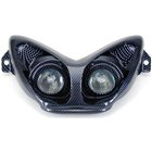 Fanale anteriore maschera CARBON LOOK con faro alogeno AEROX NITRO