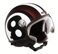 Helmo Casco demijet leggero omologato Helmo Ottovolante colore ROSSO visiera Aeronautica